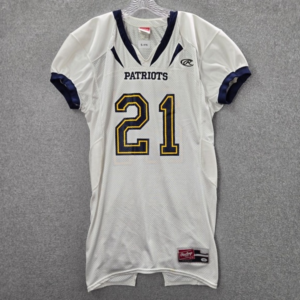 VINTAGE Patriots Men Jersey Medium White 21 Mesh Rawlings Football 90s